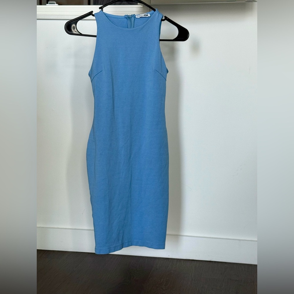 Fashion Nova Sky Blue Midi Dress